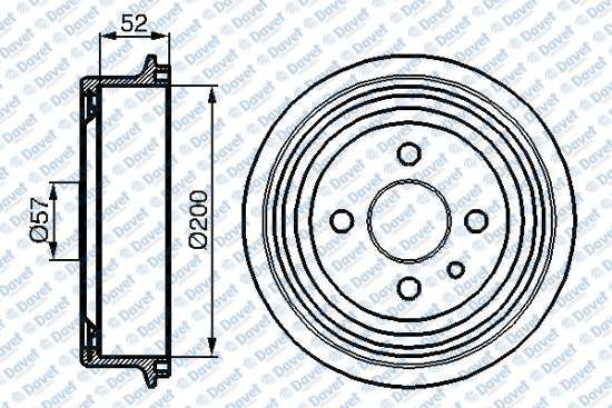 BOSCH 0986477018 Arka Fren Kampana Vectra A 89>95 Astra F 91>98 1.4-1.6-1.8-2.0 Lacetti 05>13 [242x200x53x100 4dl]